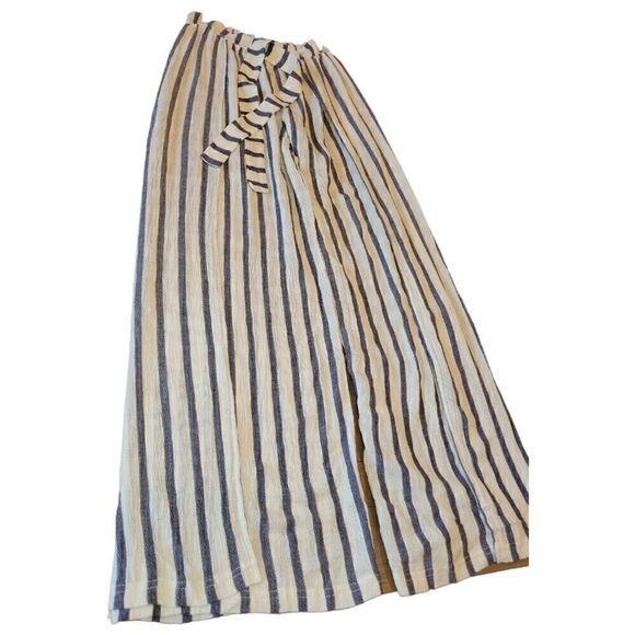 NWOT BECCA Rebecca Virtue Getaway Striped Tie Waist Cover Up Fly Away Pants L - Picture 5 of 15